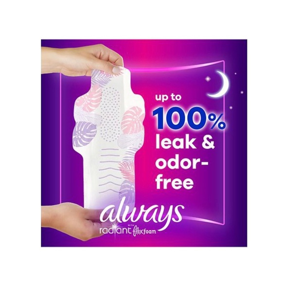 Always Radiant Pads, Overnight, with Wings Size 4, 20 Pads - Picture 2 of 2